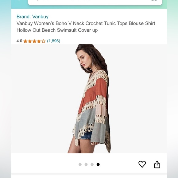 Crochet swimsuit coverup S - Picture 9 of 9